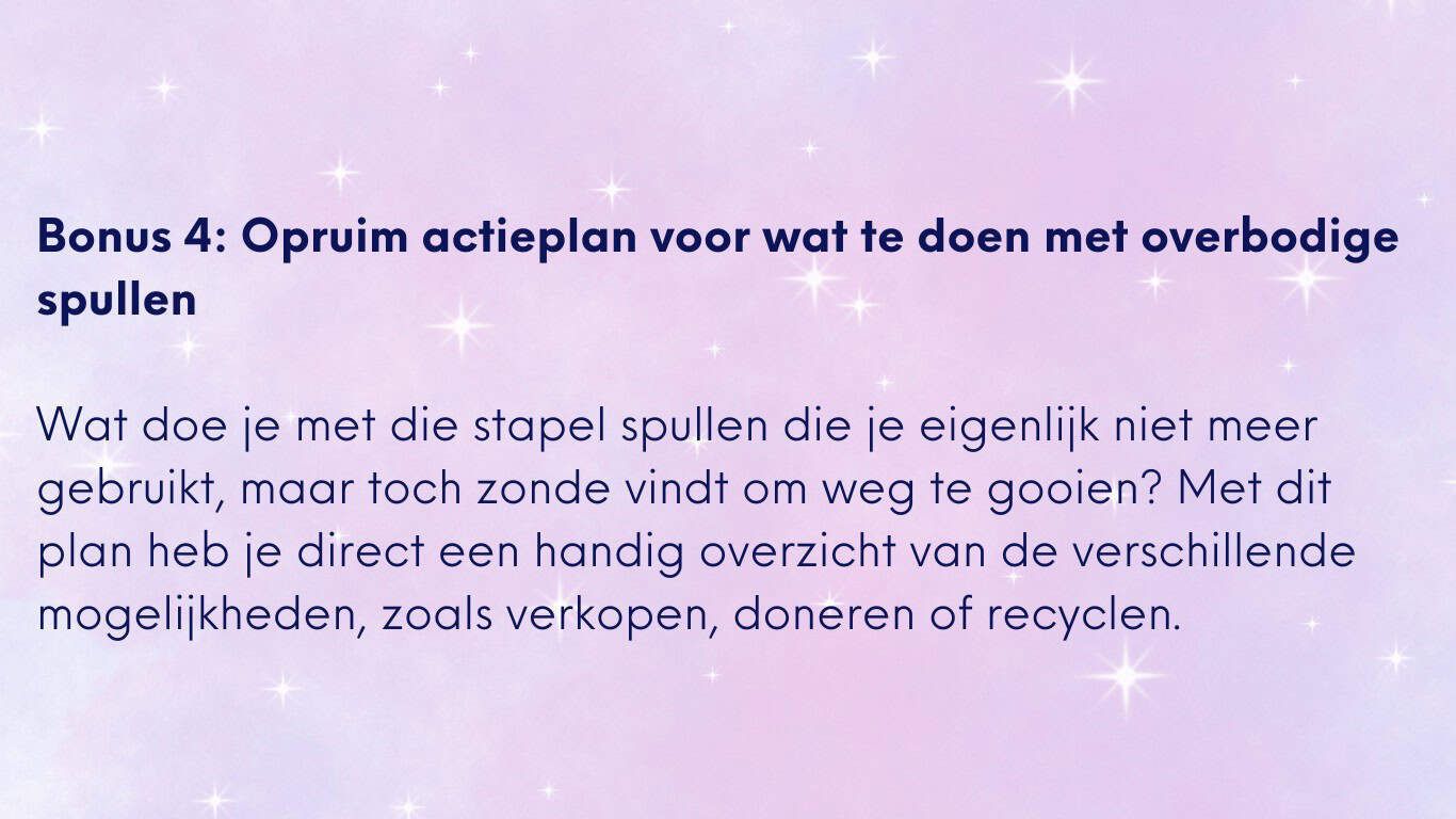 opruimen zonder stress