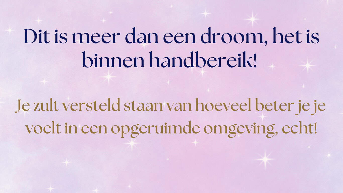 opruimen zonder stress